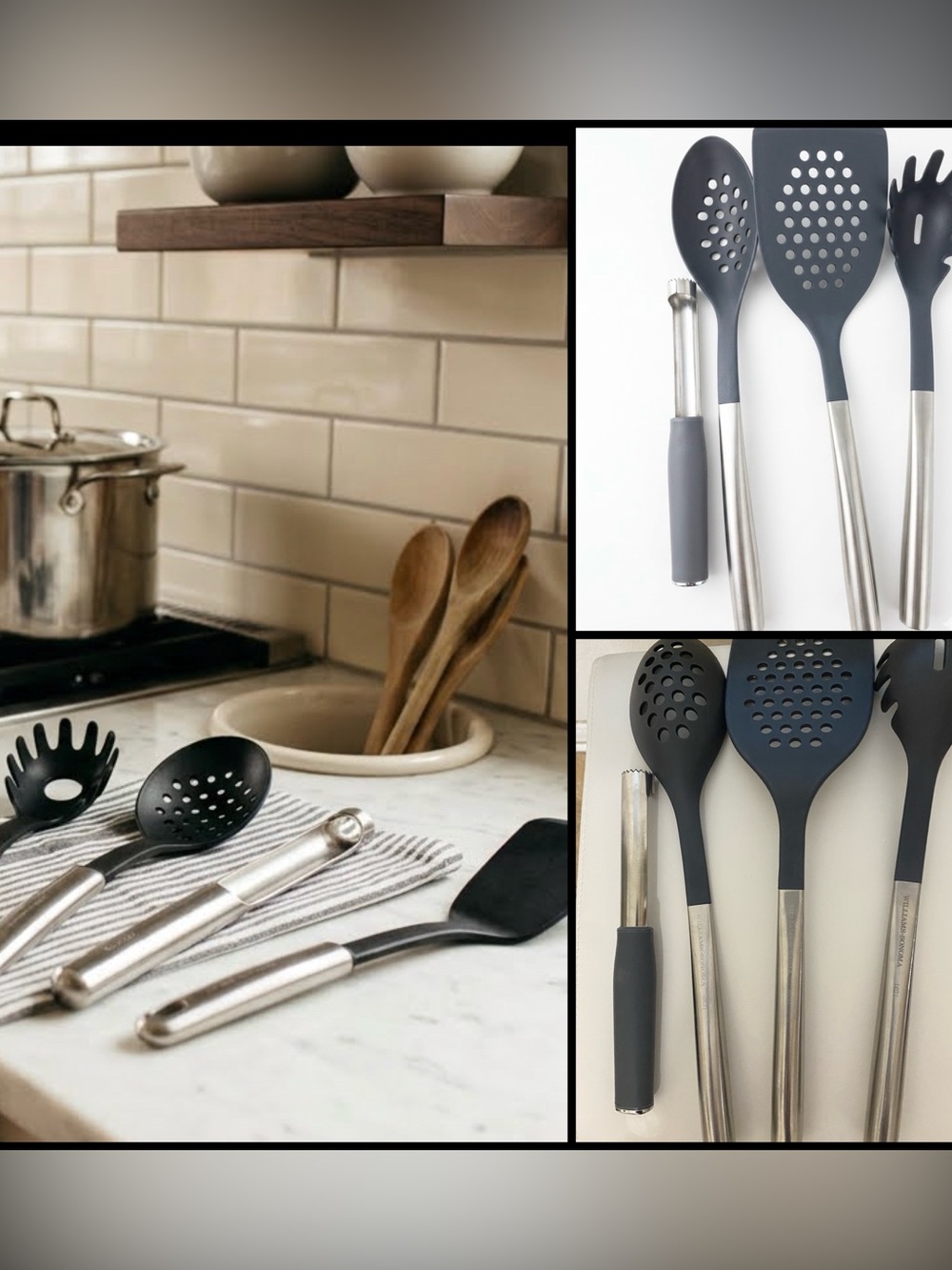 Williams Sonoma Nonstick Kitchen Utensil Set & Corer Lot Stainless Steel 4 Piece